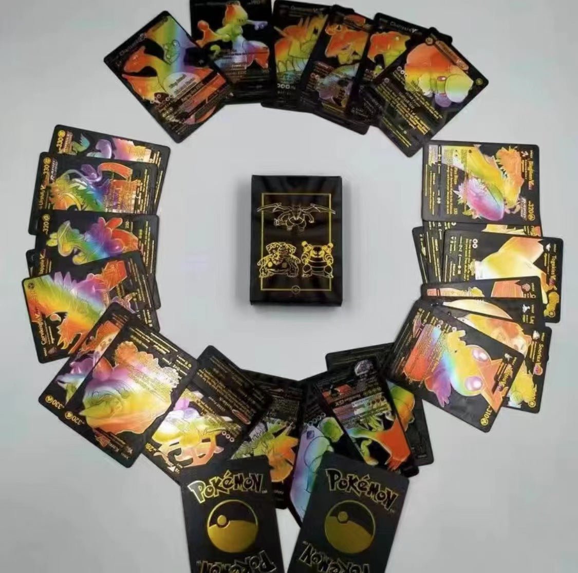 55 gold foil Pok é mon cards Pok é mon Pok é mon collection cards battle cards