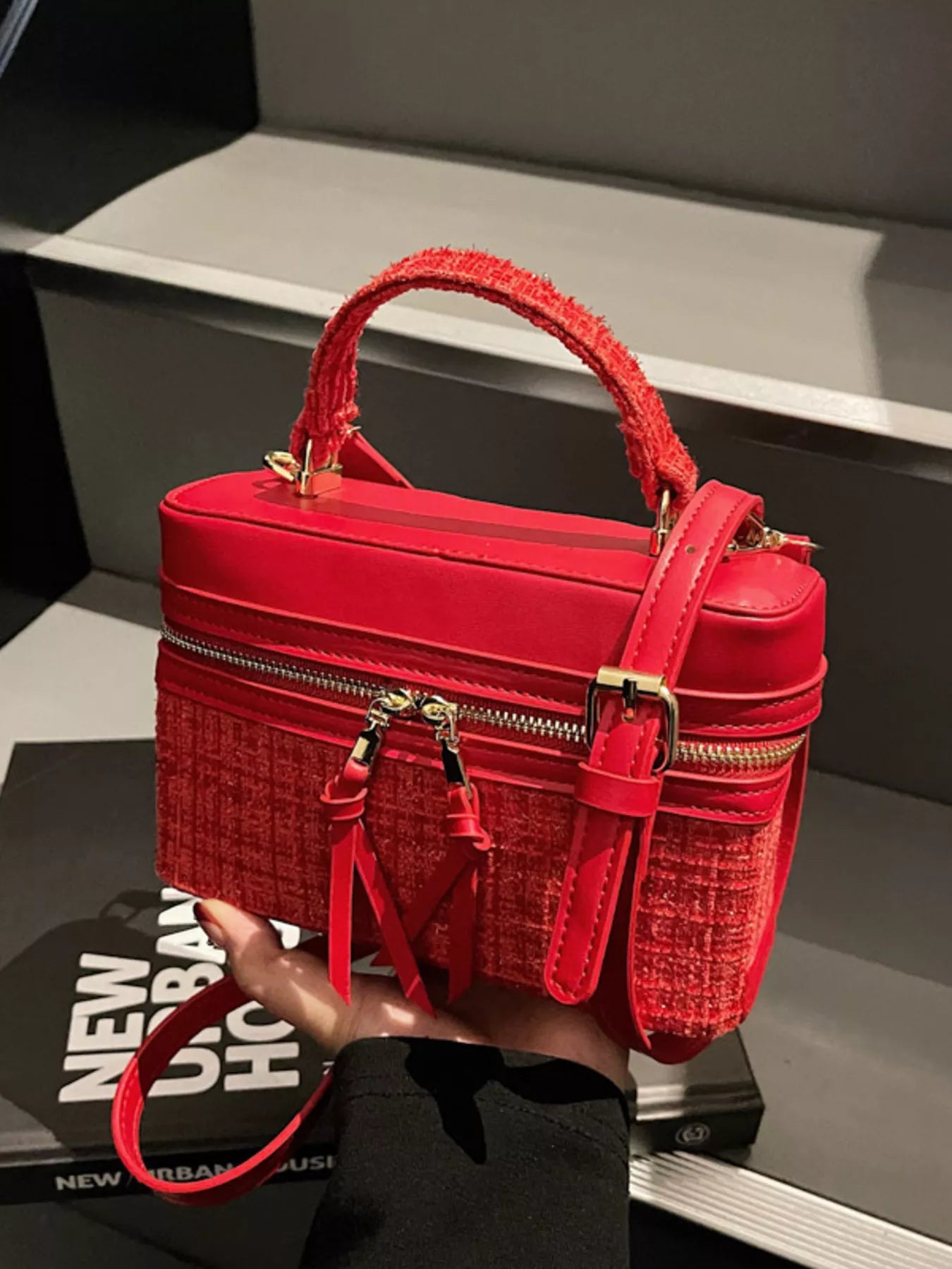 Boxy Top Handle Crossbody Bag