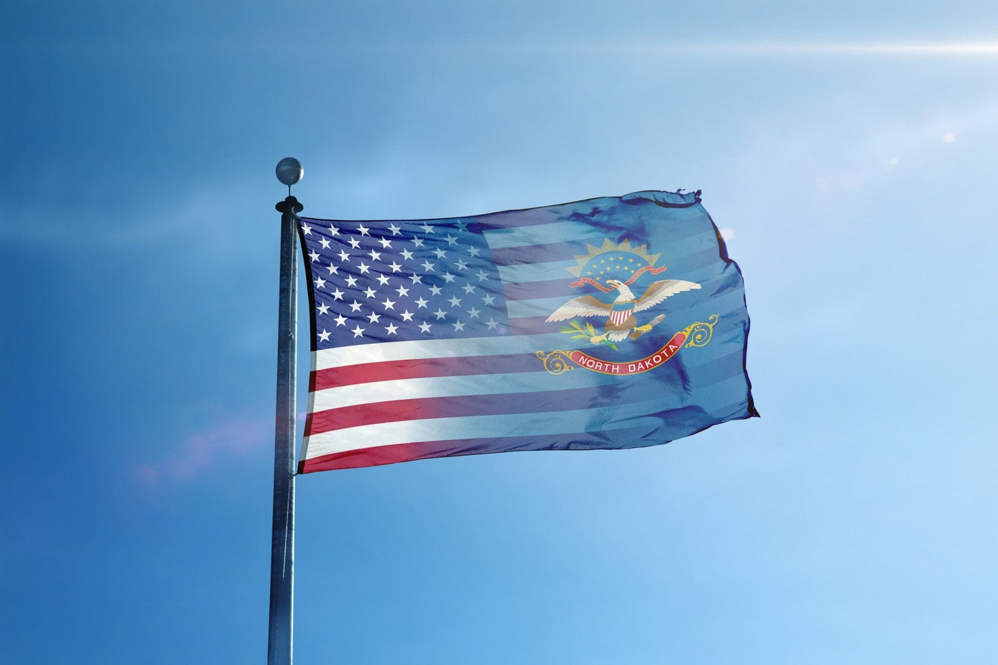 North Dakota & American Flag Blend