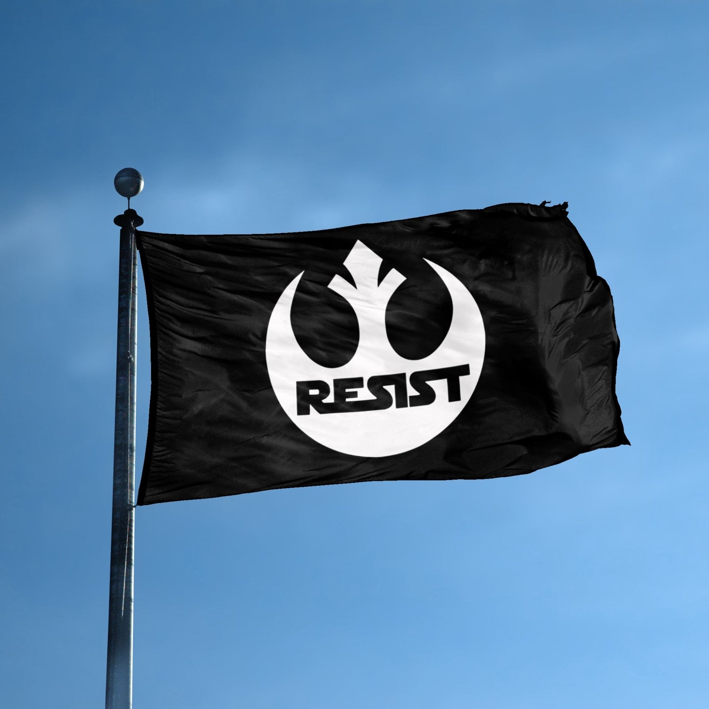 Star Wars Rebel Alliance Resist Flag (Black)