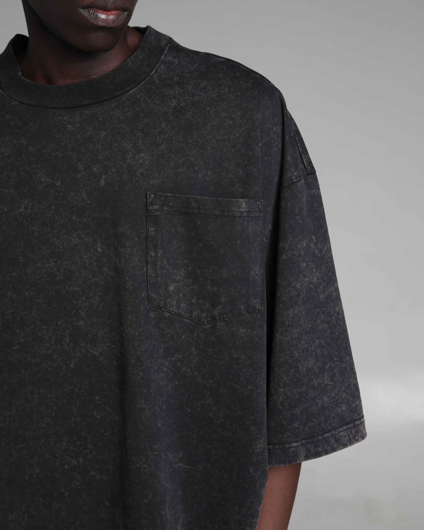 7.5oz Acid Wash Pocket Tee Short Sleeve