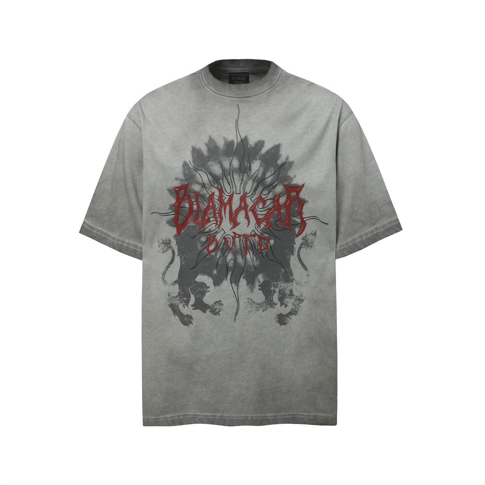 Ink Lotus Abstract Tie-Dye Short Sleeve T-Shirt