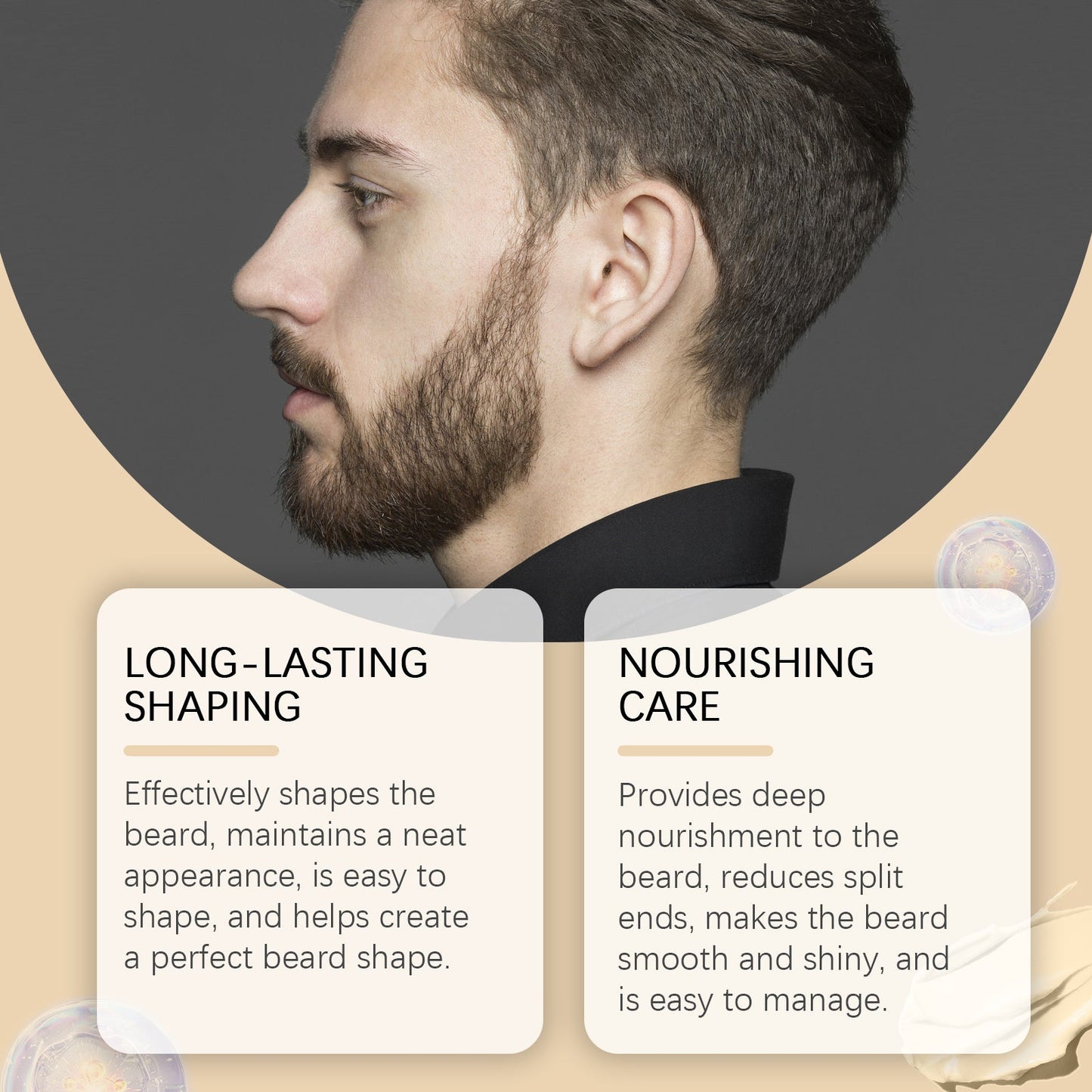 Woodsleep Men's Beard Care Wax, Soft, Set And Nourishing Care Care, Moisturizing, Gentle And Comfortable Beard