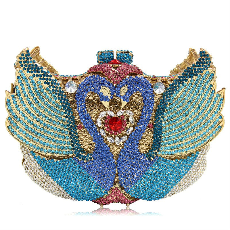 Swan Diamond Studded Dinner Bag