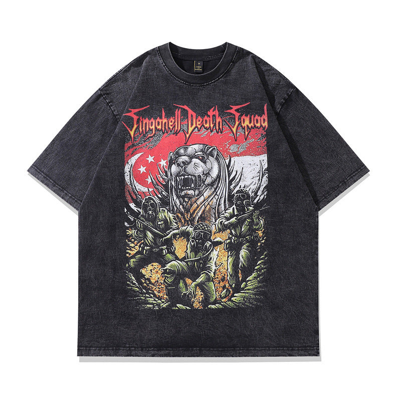 Harajuku Style Loose Fit Graphic T-Shirt for Men