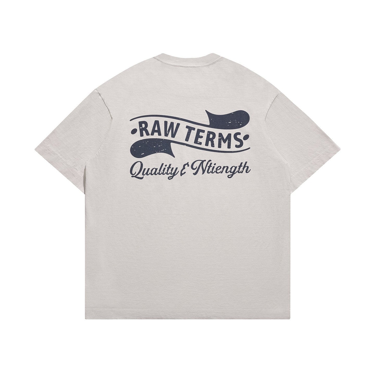 Washed Distressed Mottled Print Loose Casual Tee