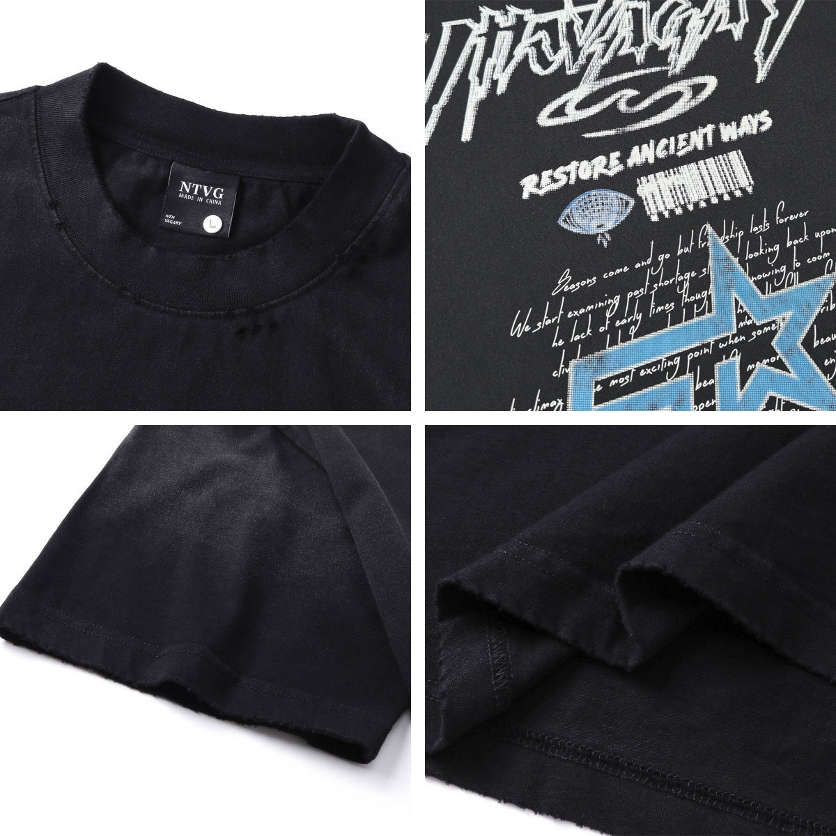 Harajuku-Inspired Loose Fit Letter Print Tee