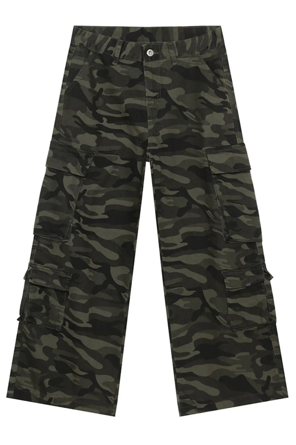 Playful Camouflage Cargo Jeans for Harajuku Style