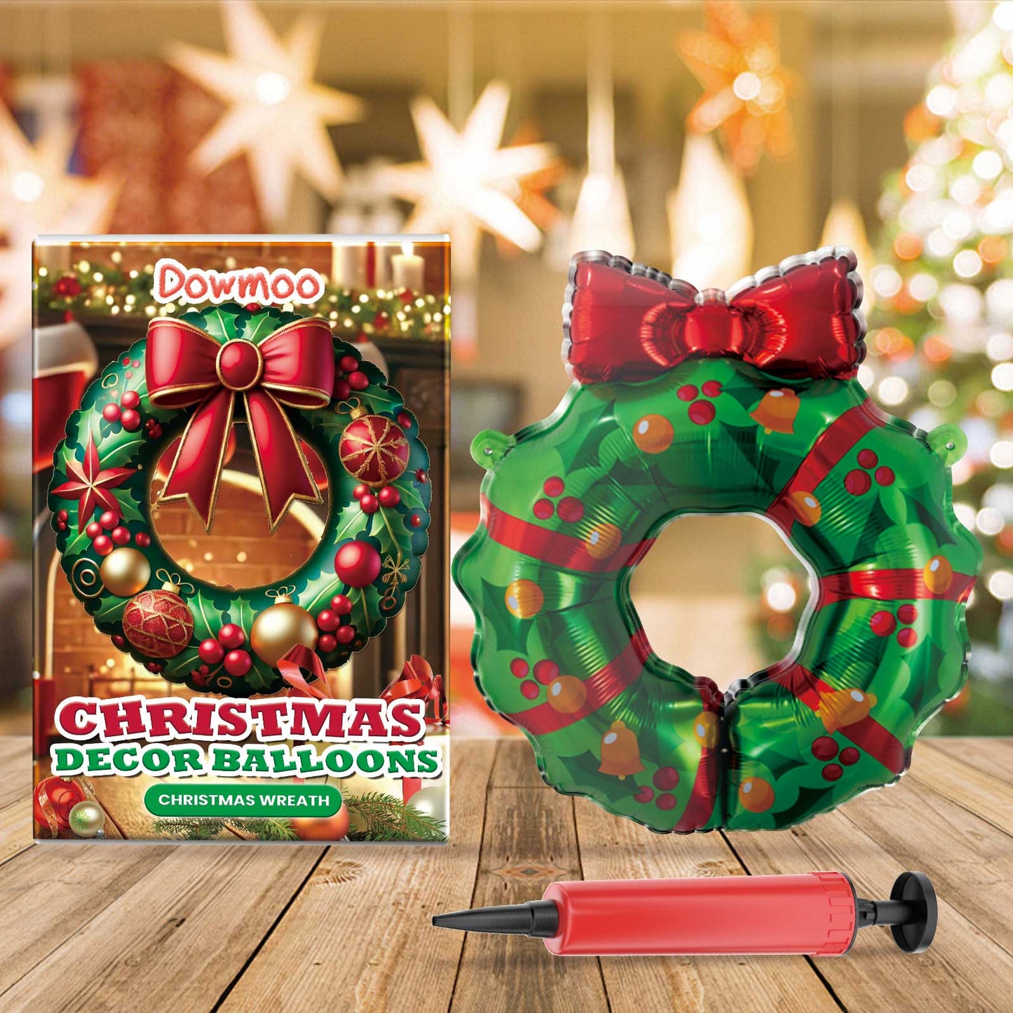 Christmas Balloons Balloon Standing Santa Claus Reindeer Christmas Tree Event Atmosphere Arrangement
