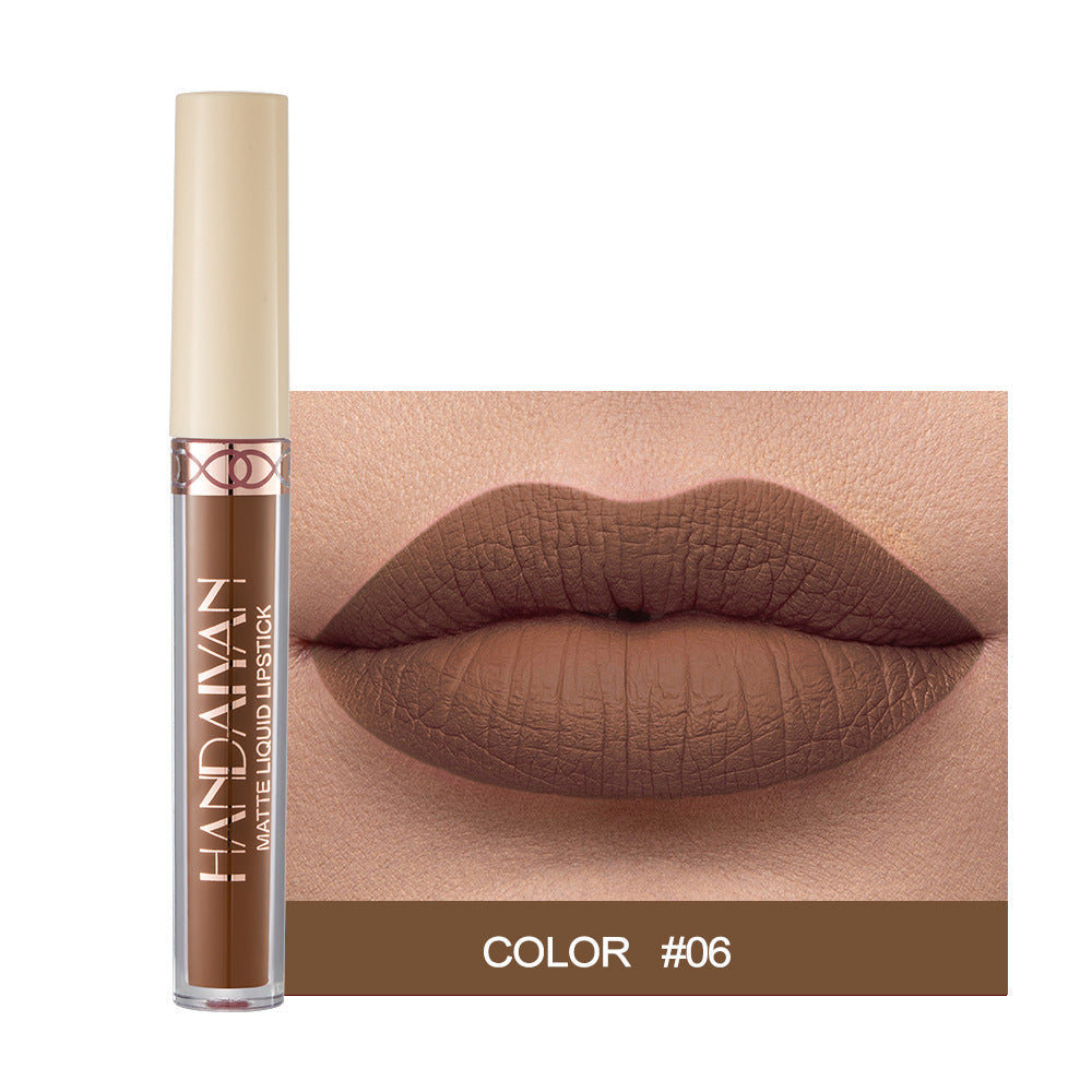 HANDAIYAN Popular Matte Matte Velvet 12 Colors Lip Gloss Liquid Lipstick Lip Glaze