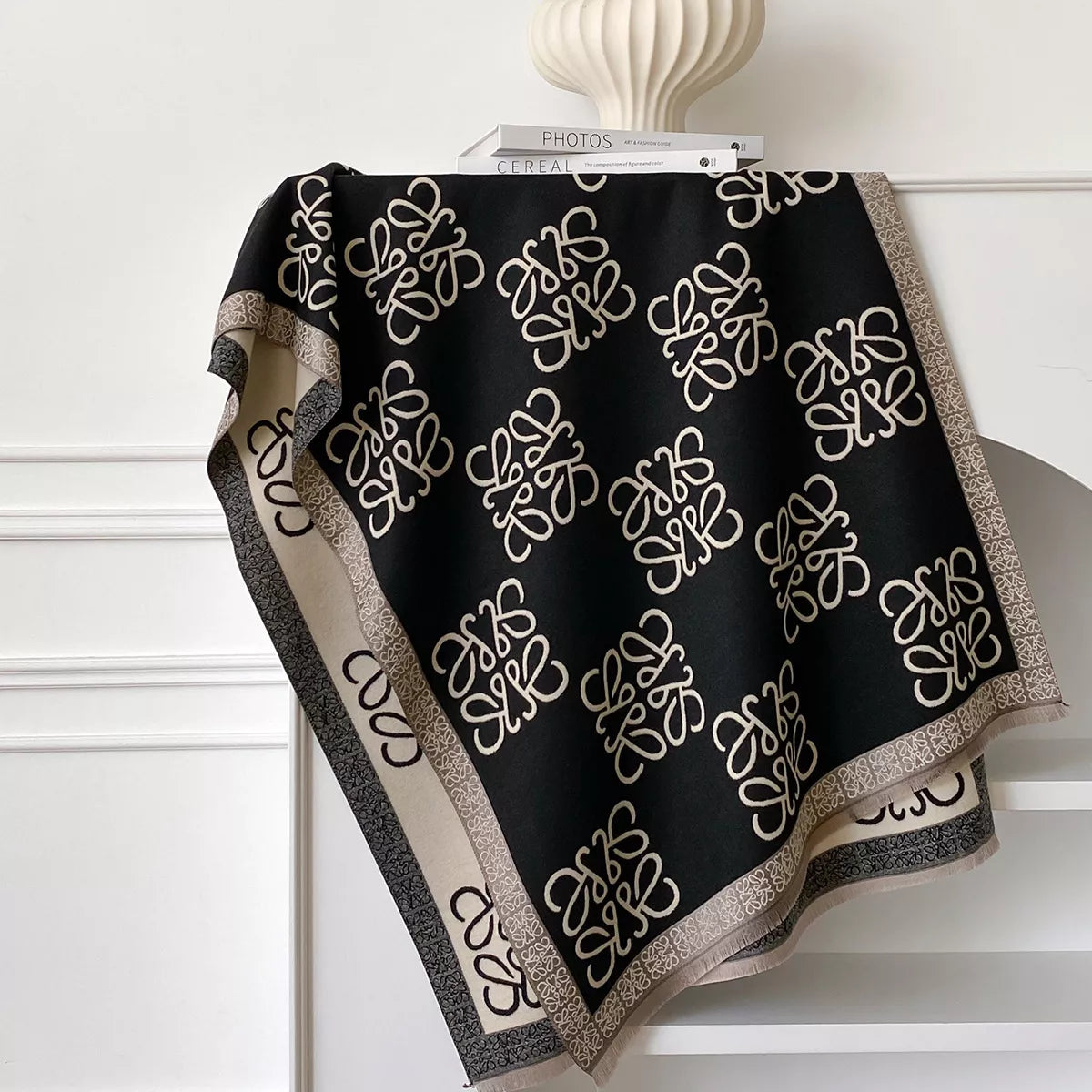 Raw Hem Winter Scarf