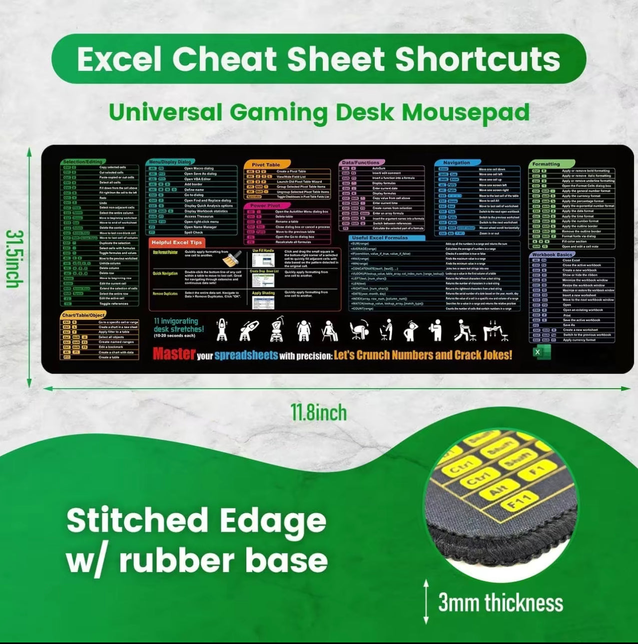 ExcelEase Desk Mat