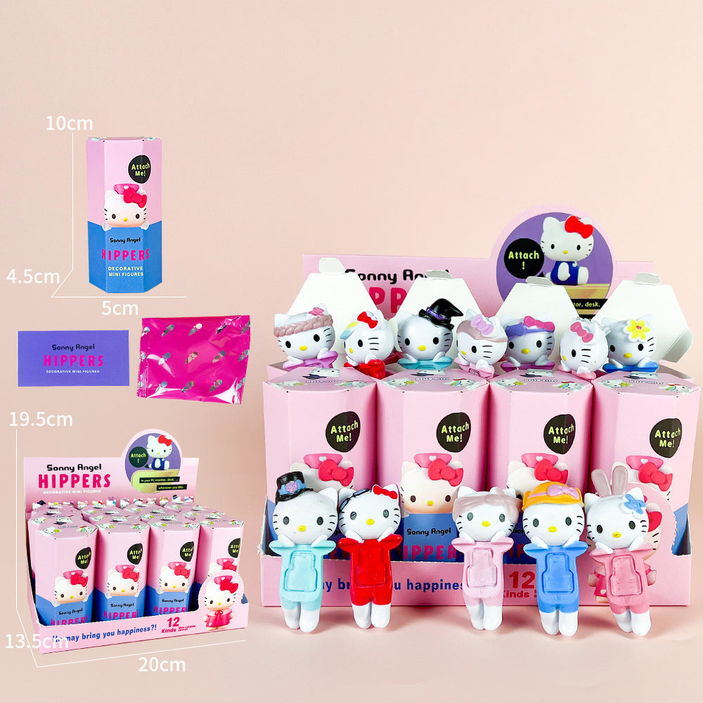Party Angel Cheek Blind Box Car Ornament Mobile phone Decoration Handmade Anime Doll Finished End Box