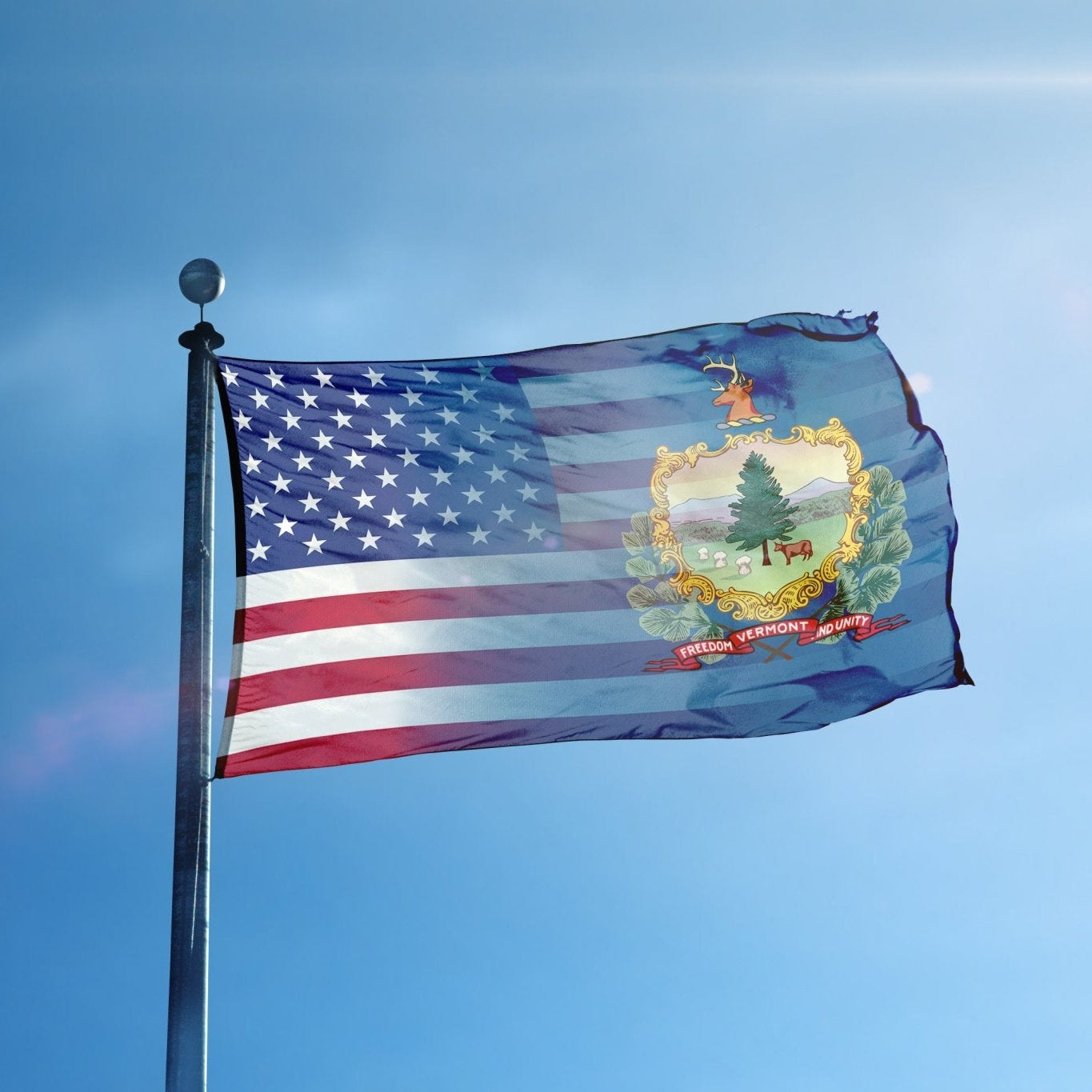 Vermont & American Flag Blend