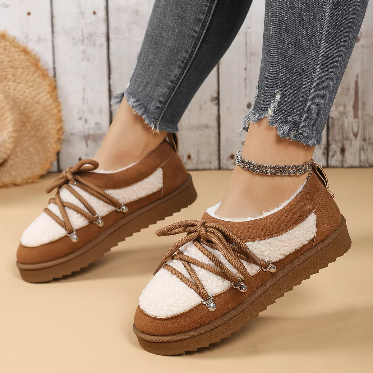 Lace-Up Ankle Boots
