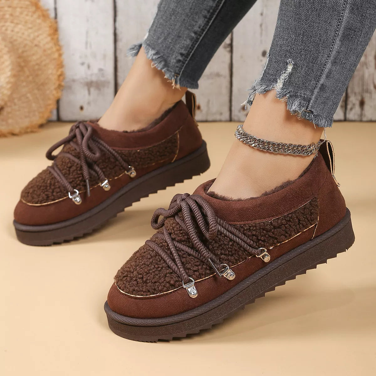 Lace-Up Ankle Boots