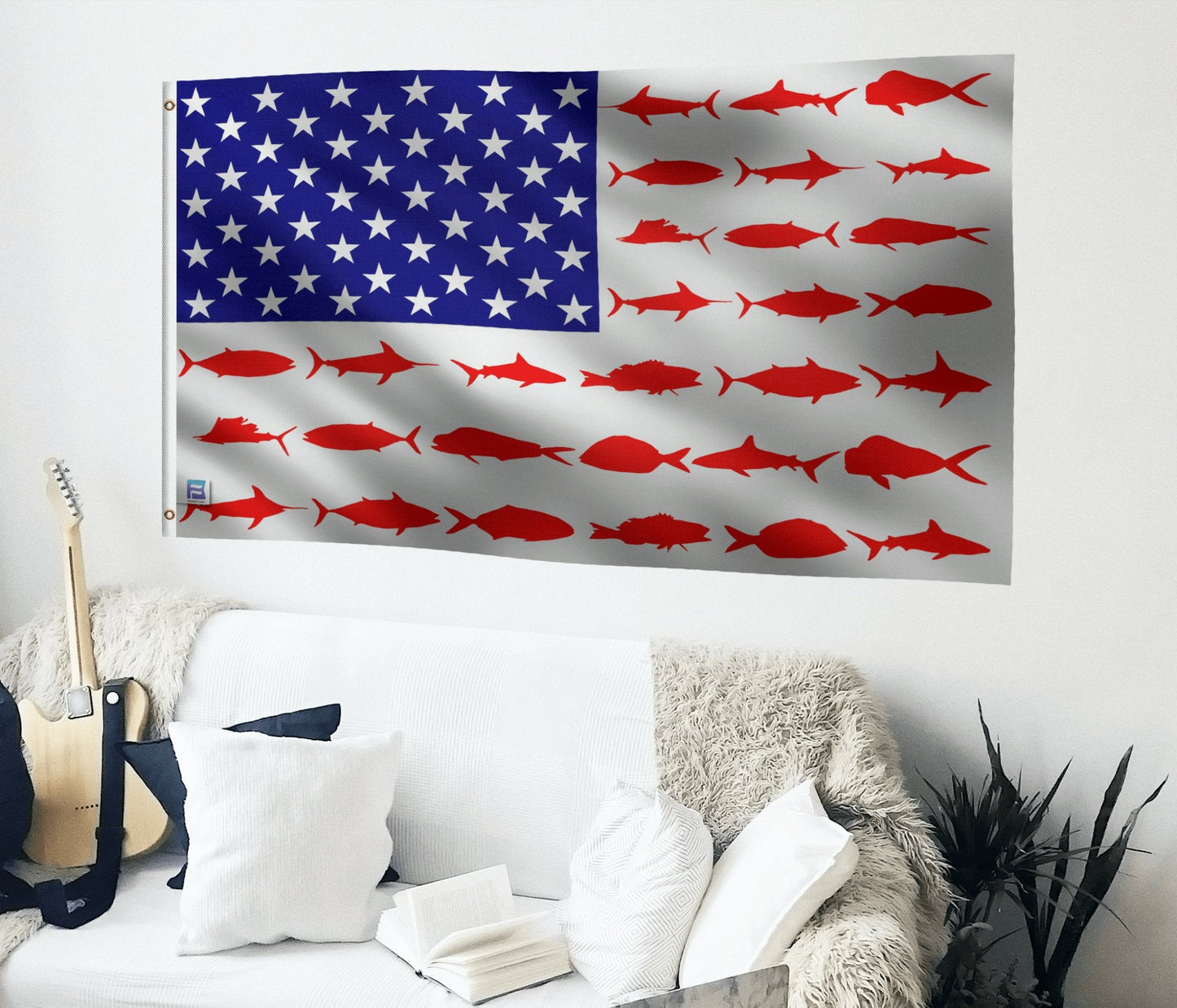 Fish Stripes American Flag