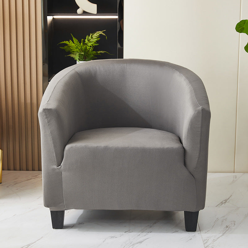 Elastic solid color semi-circular sofa cover, internet cafe, sand caf é, hotel leisure booth, all inclusive, single sofa chair cover
