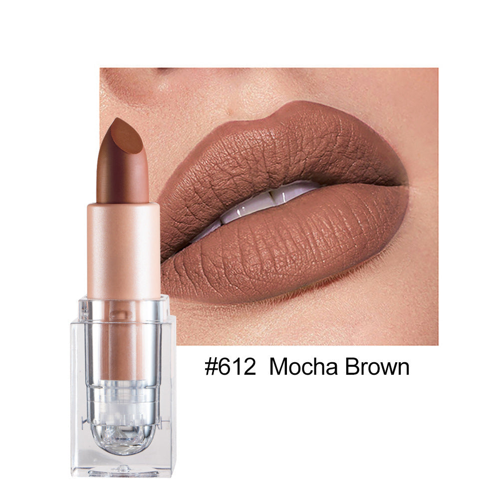 HANDAIYAN Matte Lipstick 12 Color Lipstick Not Easy To Fade Nude Pink Lipstick