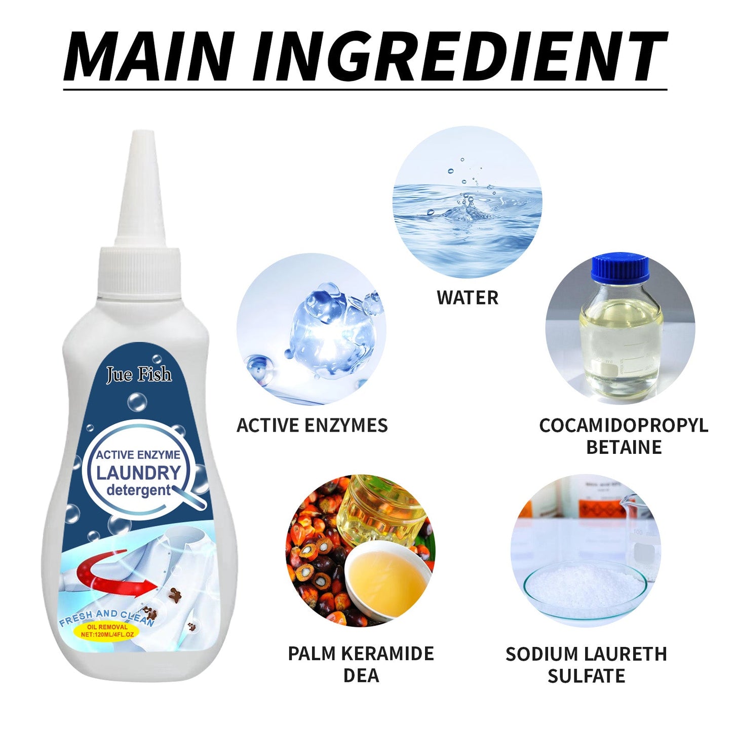 Active Enzyme Clothing Decontamination, Clothing Cleaning Remove Oil Stains Stains Perspiration Stains Pen Stains Drink Stains