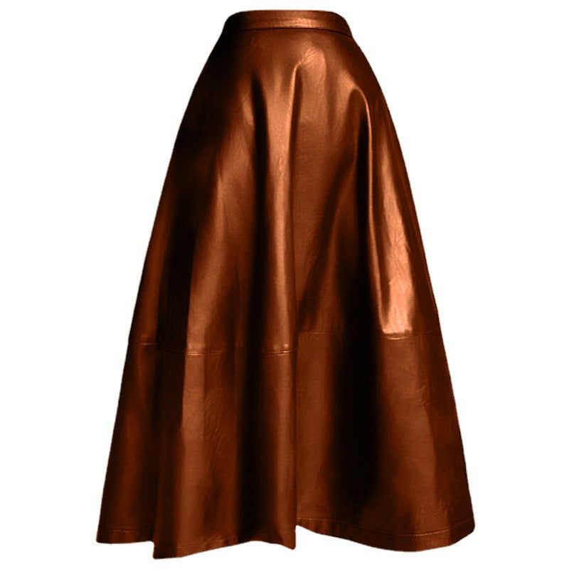 Harajuku Style  Leather Half Skirt for Women
