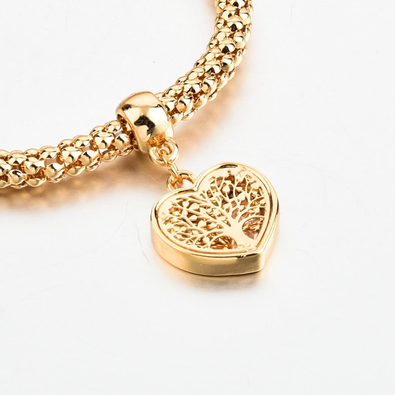 Harajuku Style Life Tree Heart Bracelet & Bangles Set