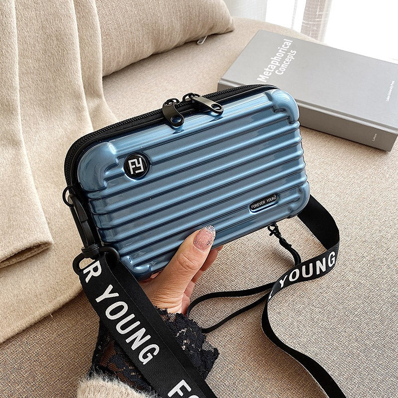 PC hard shell toiletry bag 7-inch shoulder crossbody bag hand storage bag suitcase small bag