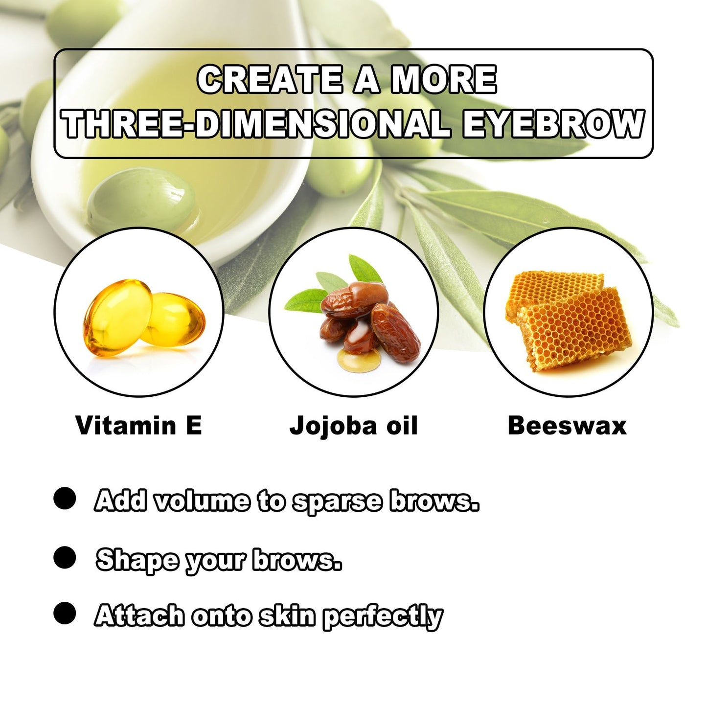 EELHOE Eyebrow Cream Styling Soap Colorless Transparent Refreshing Lasting Natural Makeup Eyebrow Styling Eyebrow Brush