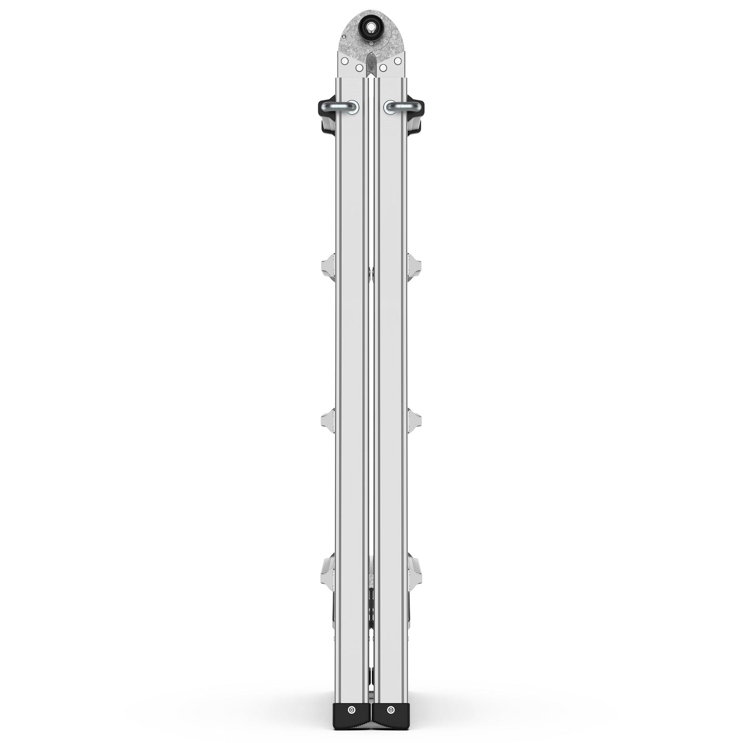 17ft Multi-Position Foldable Aluminum Ladder, A-Frame and Straight Ladder, ANSI 250lbs
