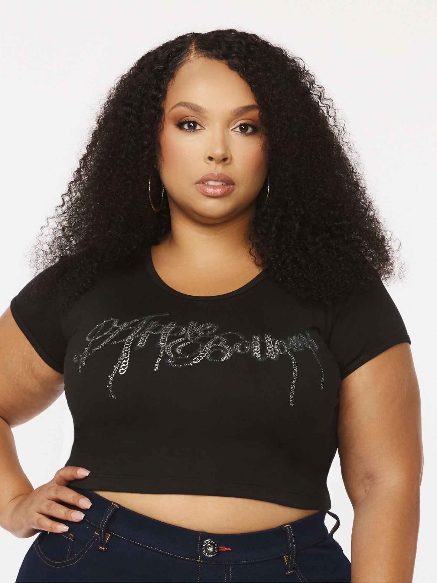 Chain Reaction Baby Tee - Black