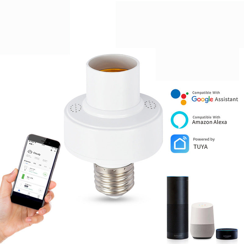 Tuya WiFi Smart Lamp Head Smart Life App Lamp Holder Alexa Speaker Voice Control
