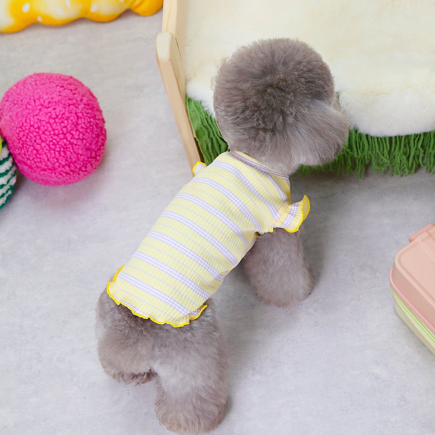 Spring/Summer Dog Clothing Little Cherry Flying Sleeves Tank Top