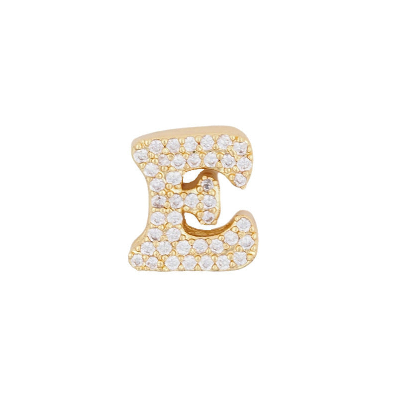Fashion English 26 letter single pendant gold DIY bracelet necklace accessories