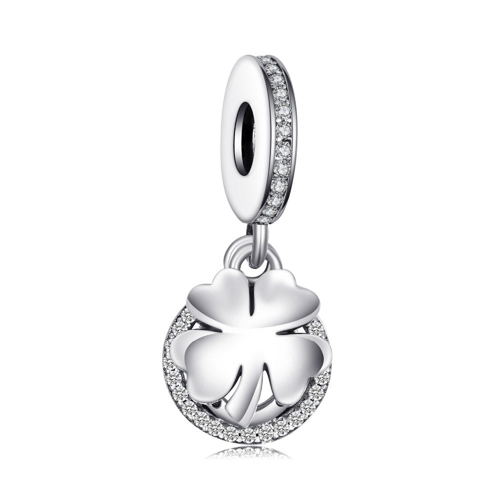 Jewelrypalace 100% 925 Sterling Silver Charms 4 Leaf Clover Charms Beads fit Bracelets Anniversary Gifts Fashion DIY Jewelry