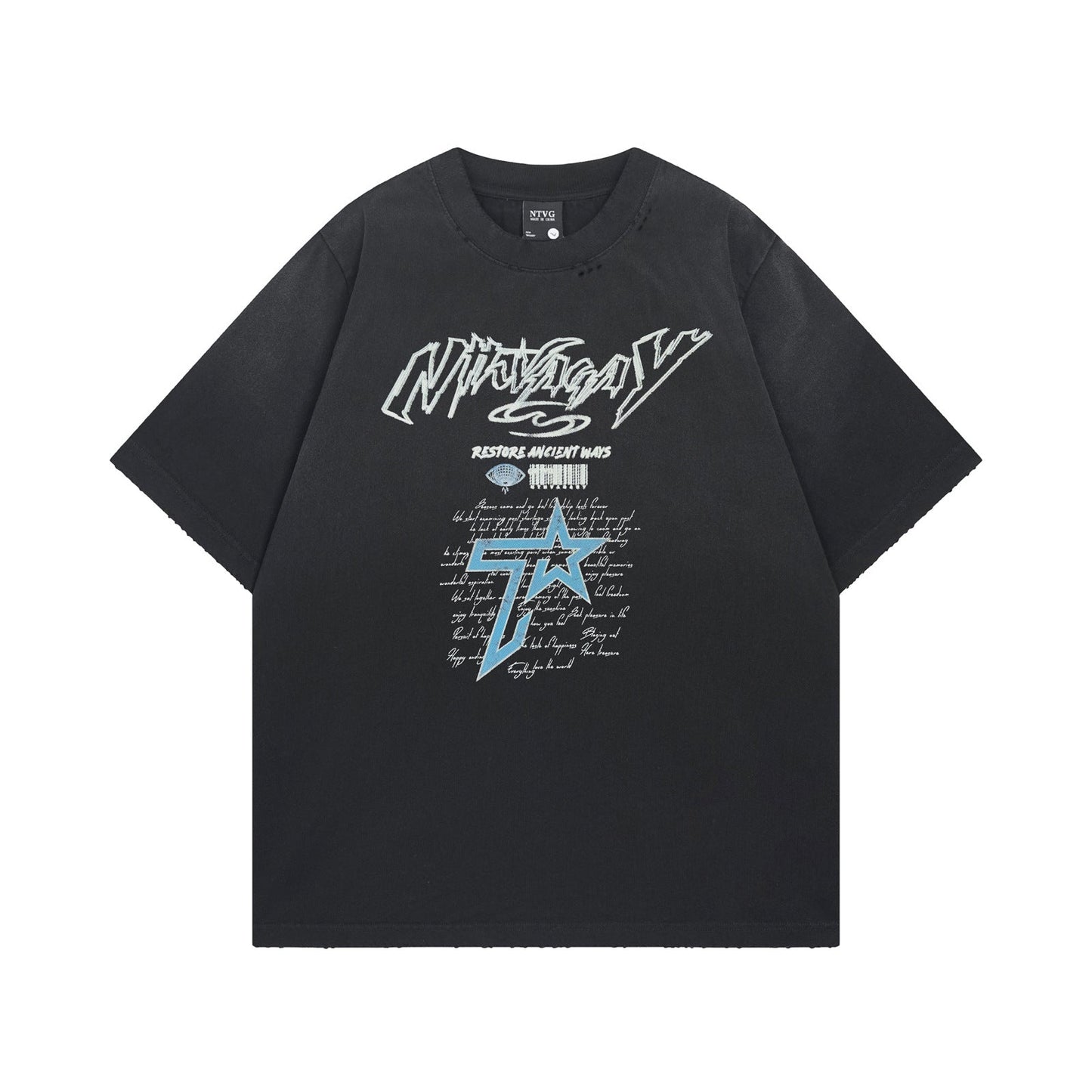 Harajuku-Inspired Loose Fit Letter Print Tee