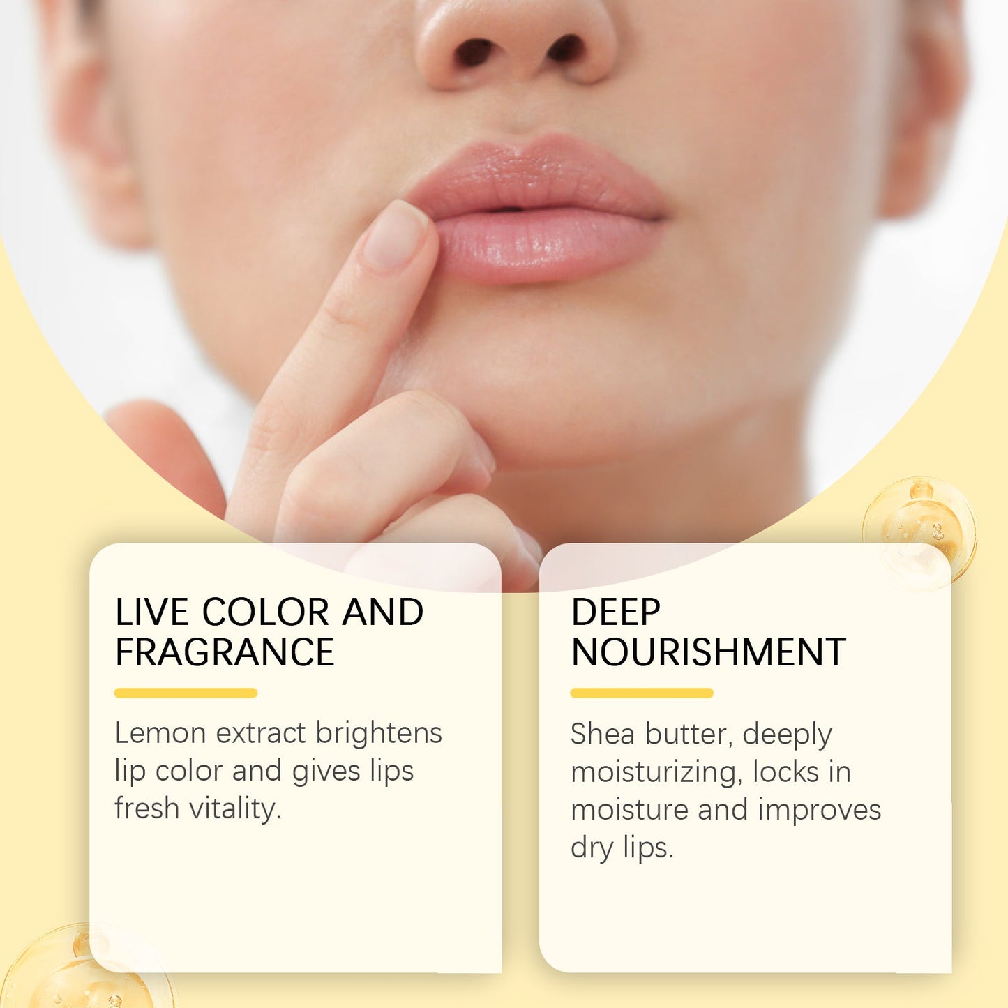 Lemon and Ginger Lip Balm Moisturize and Moisturize with Lemon and Prevent dry and cracking Nourishing Lip Balm