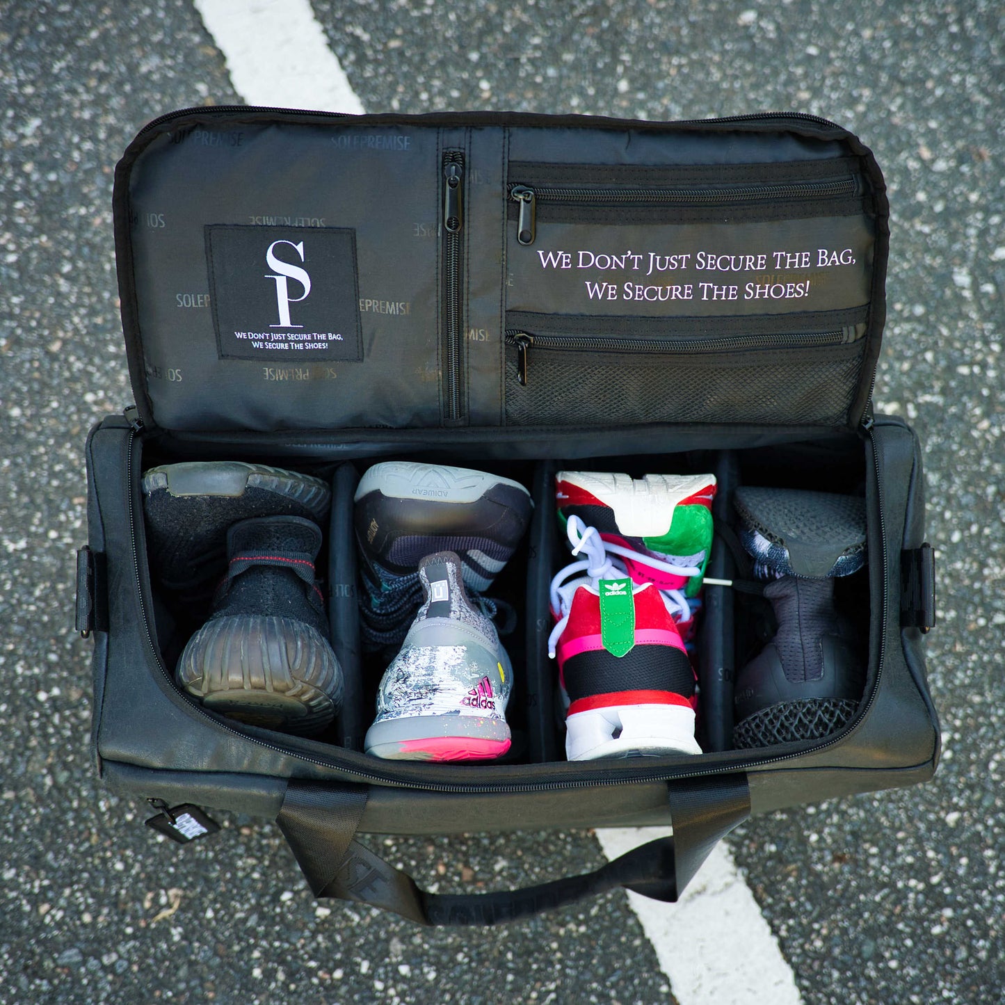 Black Leather Sneaker Duffle