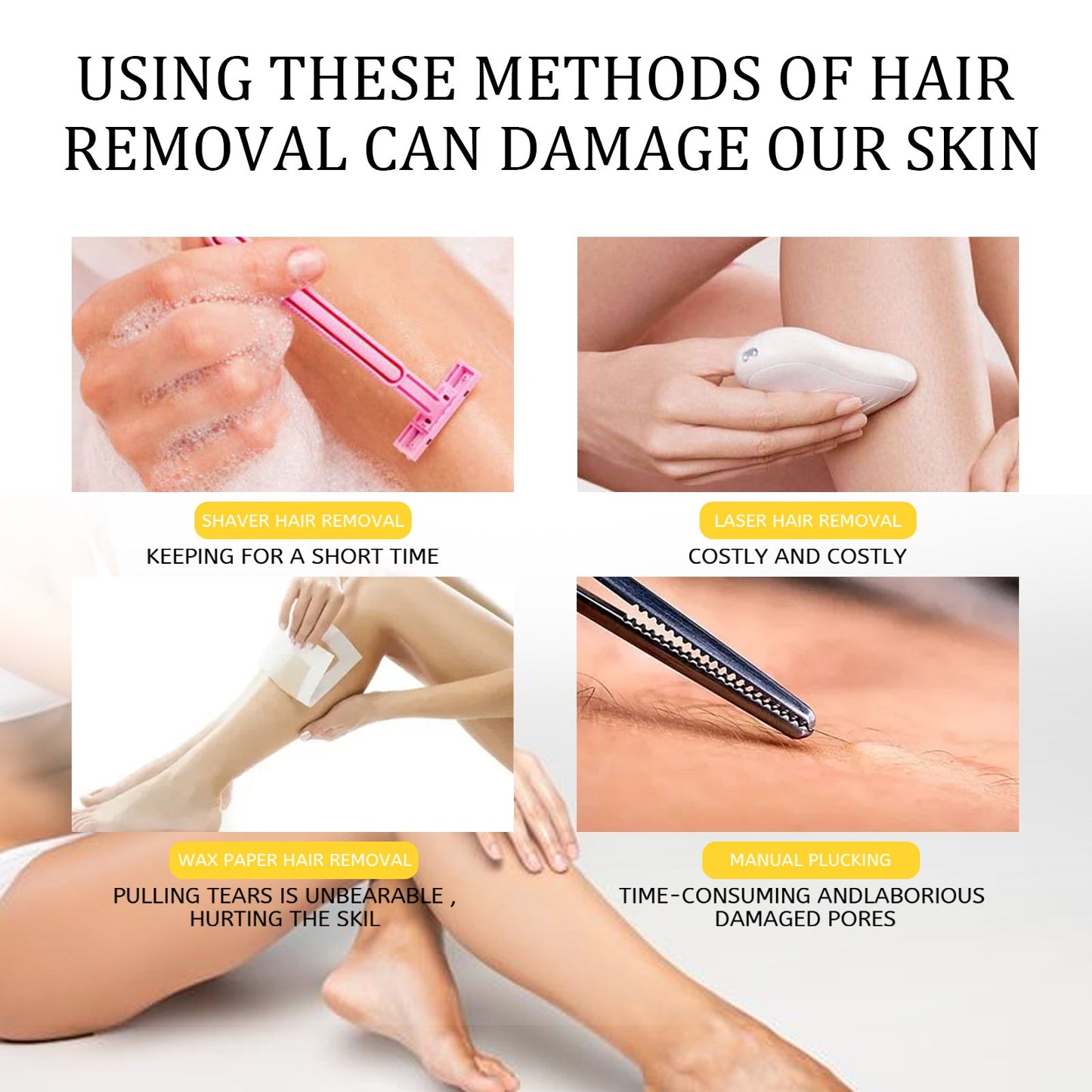 Honey And Milk Hair Removal Cream, Quick And Gentle Hair Removal All Over The Body Smooth Skin Hair Removal Cream
