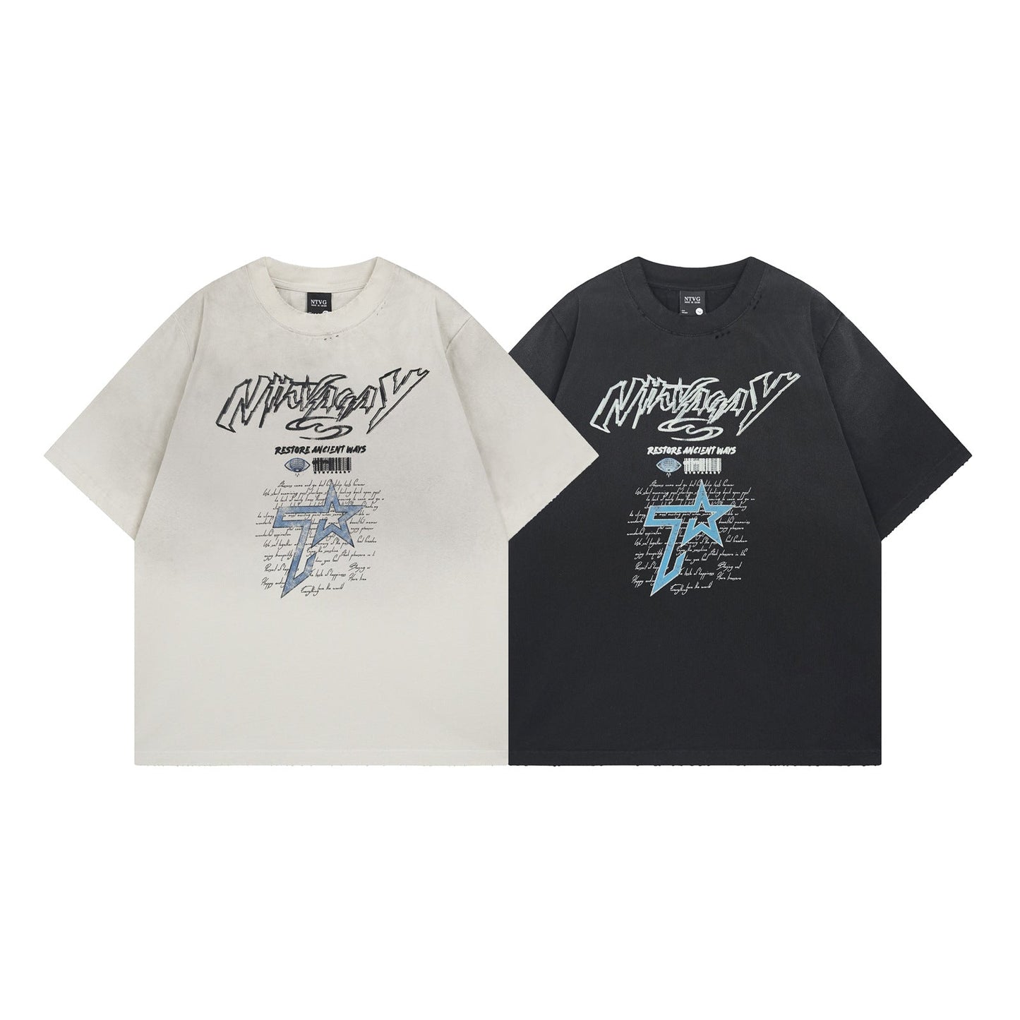 Harajuku-Inspired Loose Fit Letter Print Tee