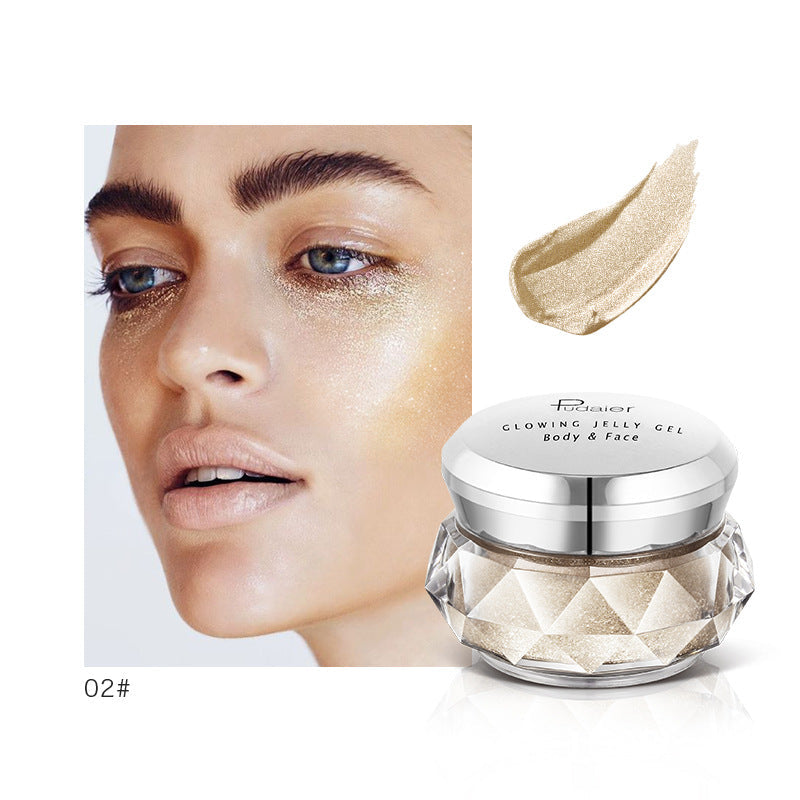 Pudaier Jelly Gel Face Highlighter Body Highlighter Mermaid Eyeshadow