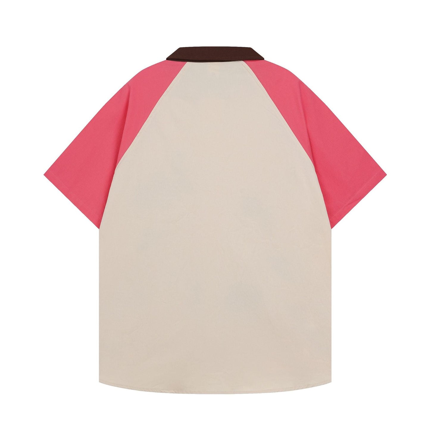 Retro Fun Dog Embroidery Short Sleeve Shirt