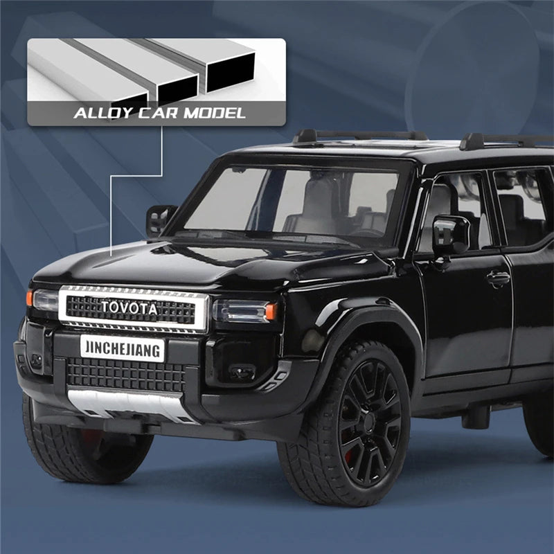 1: 32 Prado car model alloy sound and light simulation SUV domineering off-road vehicle boy toy car decoration
