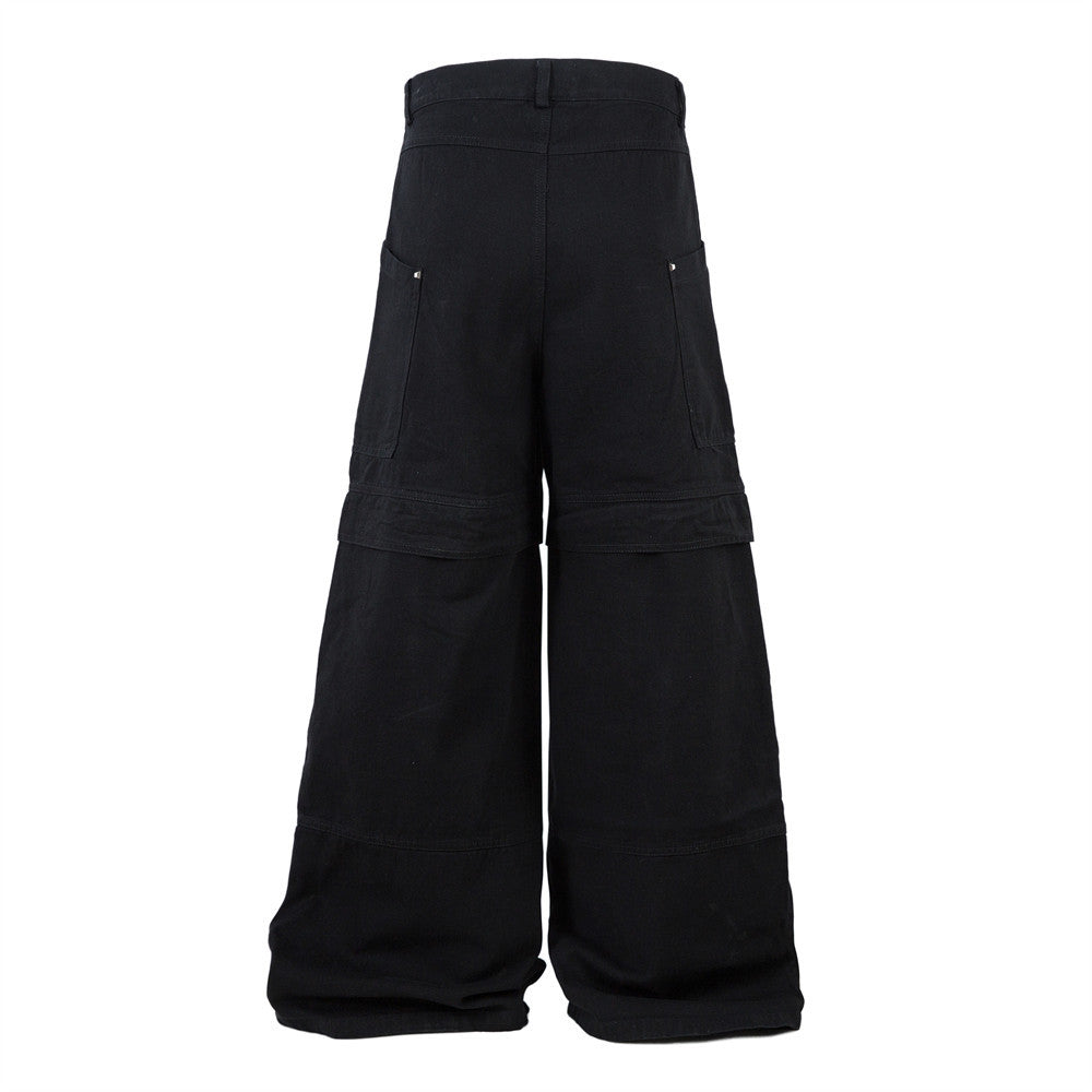 Harajuku Inspired Dark Street Style Wide Leg Denim Trousers