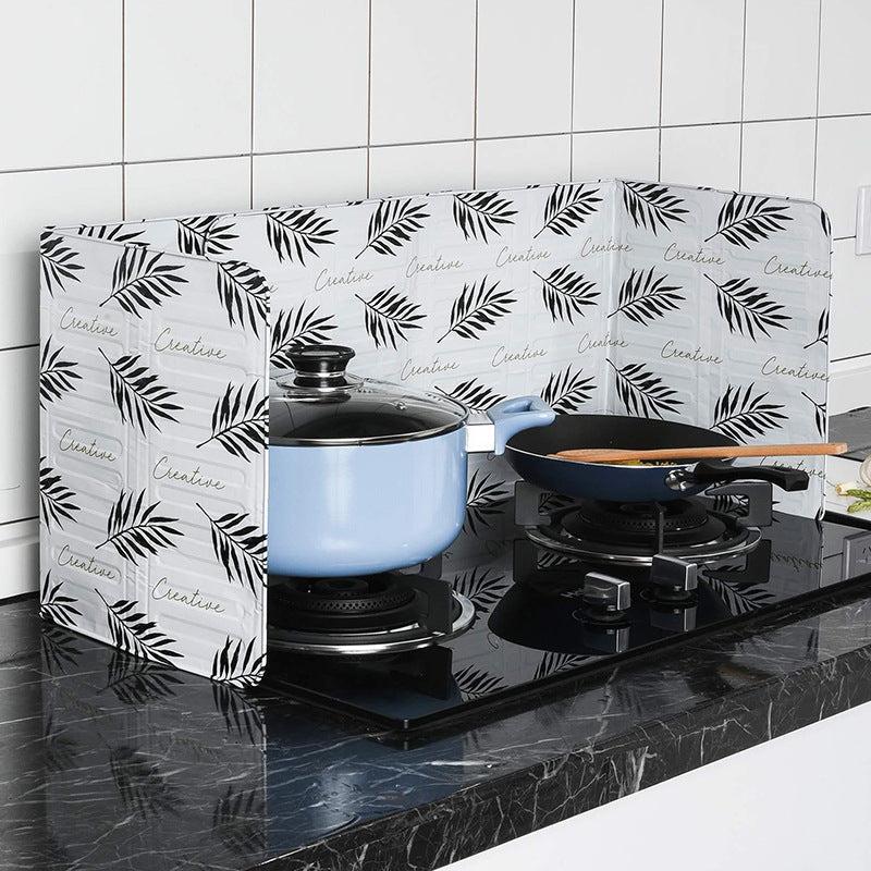 Kitchen Oil-Proof Baffle Thickened Aluminum Foil Insulation Oil-Proof Stove Cooking Cooking Oil-Fume Clapboard Oil-Proof Baffle