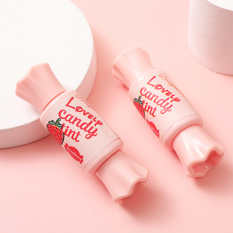 Dragonranee Mirror Pink Candy Lip Glaze Female Student Models Cute Waterproof Lipstick Dyed Lip Liquid