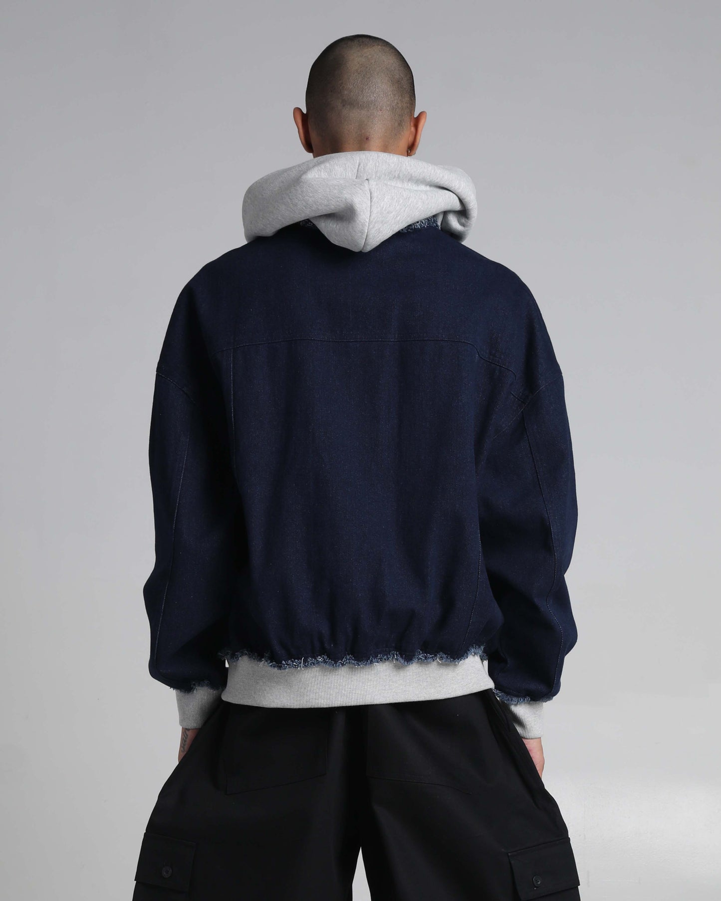 Destroyed Hooded Denim Jacket