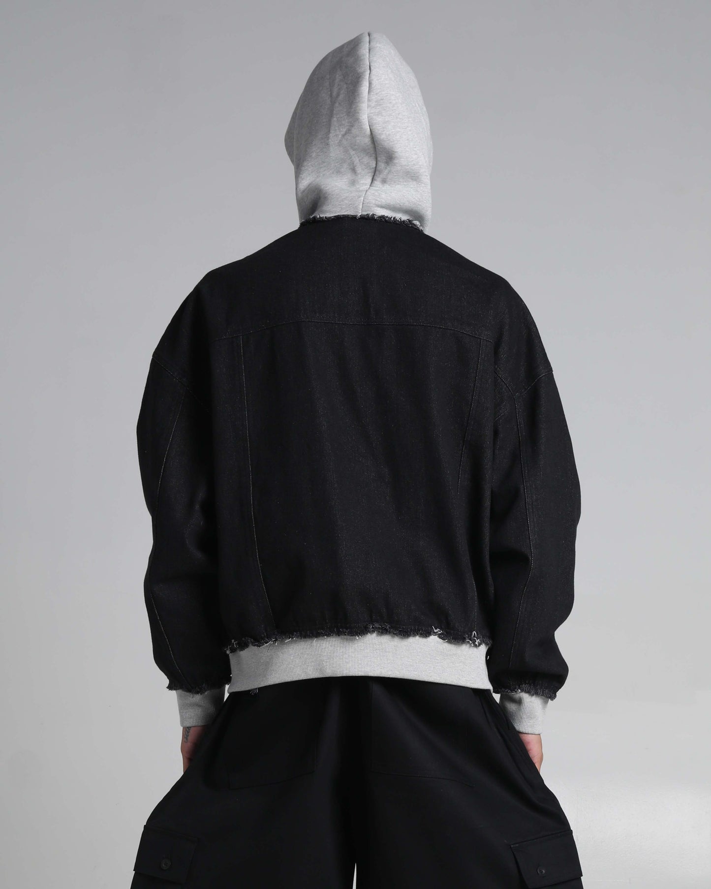 Destroyed Hooded Denim Jacket