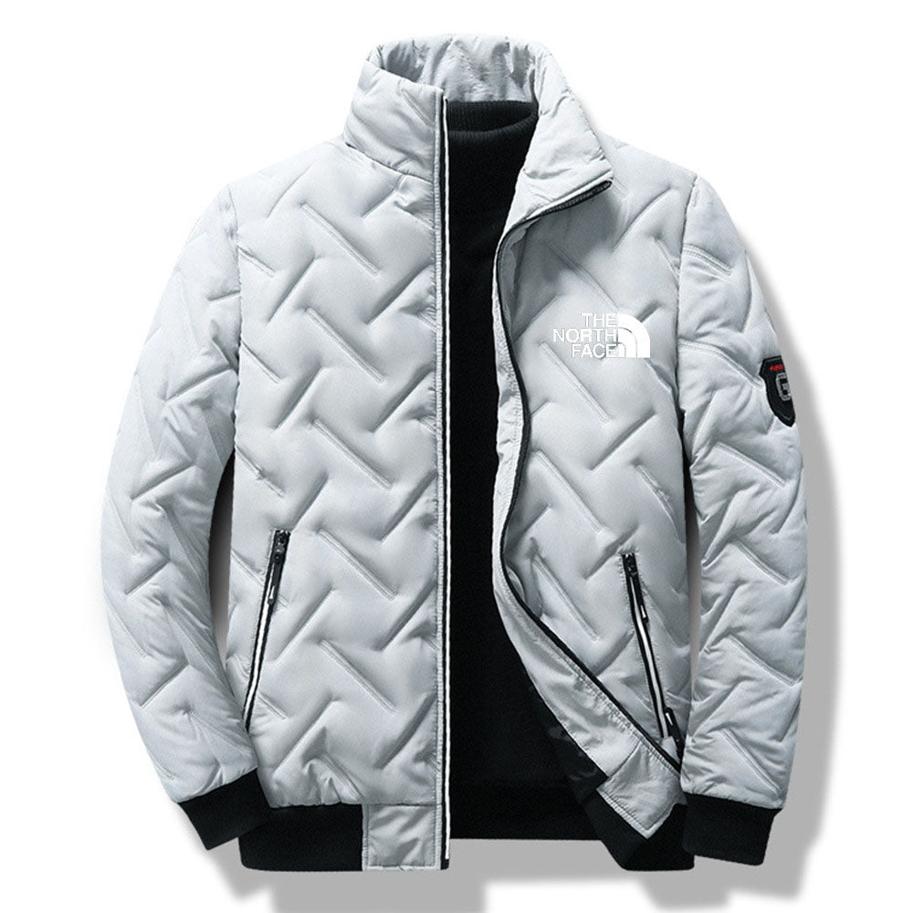 Men's Diamond Shaped Cotton Coat with Fleece