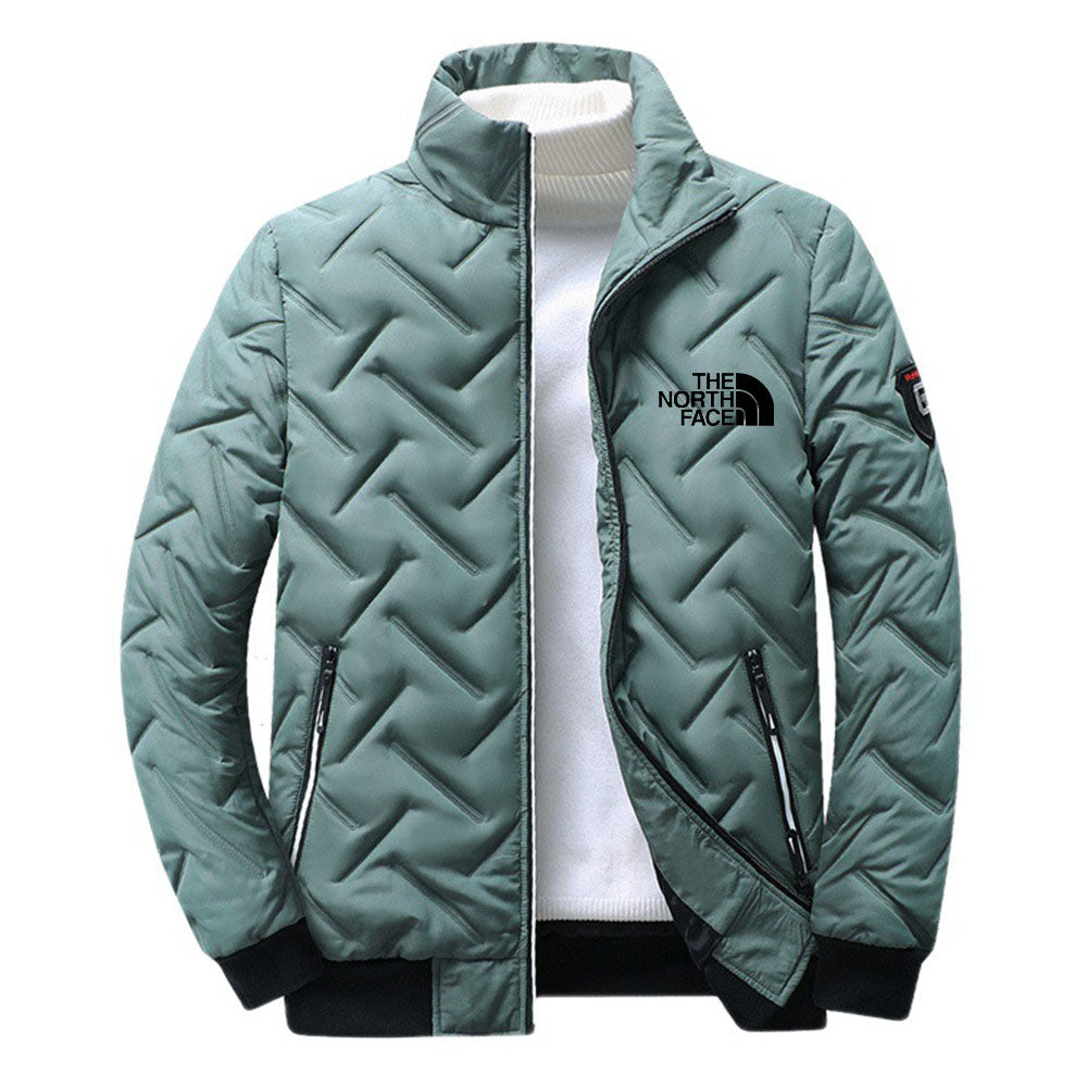 Men's Diamond Shaped Cotton Coat with Fleece