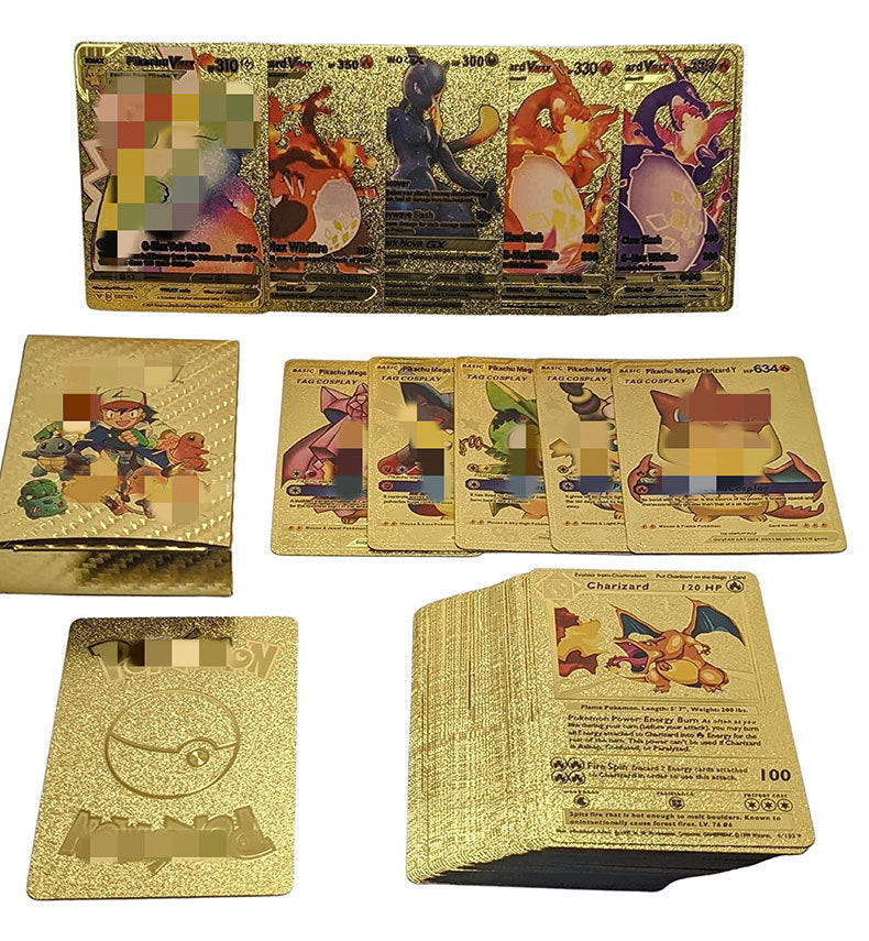 55 gold foil Pok é mon cards Pok é mon Pok é mon collection cards battle cards
